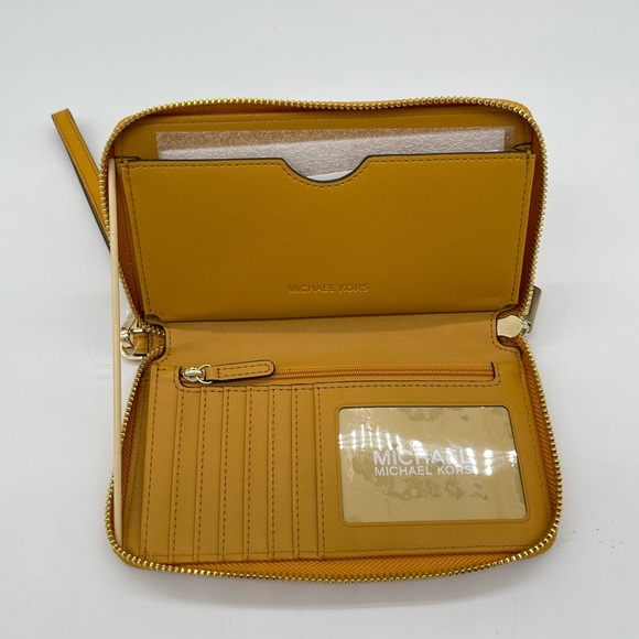 Michael Kors Large Flat MF Phone Case Wallet Marigold - Picture 7 of 10